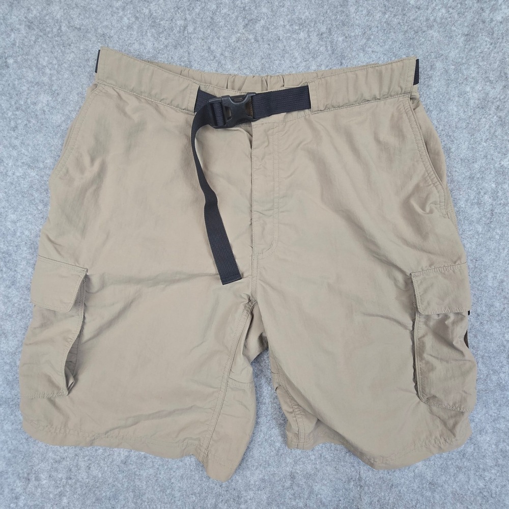 EMS Cargo Shorts Mens 36 Tan Regular Fit Nylon Hiking Utility Belted S18M0857